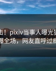最新直击！pixiv当事人曝光猛料，引爆全场，网友直呼过瘾