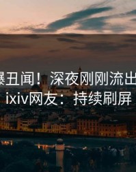 明星又爆丑闻！深夜刚刚流出花絮，pixiv网友：持续刷屏