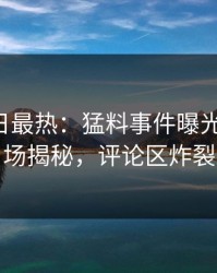 Pixiv今日最热：猛料事件曝光，大V现场揭秘，评论区炸裂
