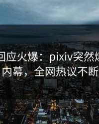 圈内人回应火爆：pixiv突然爆出猛料内幕，全网热议不断