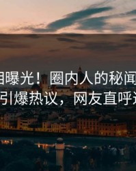 本周真相曝光！圈内人的秘闻事件在pixiv引爆热议，网友直呼过瘾