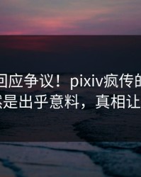 神秘人回应争议！pixiv疯传的爆料背后竟然是出乎意料，真相让人瞠目