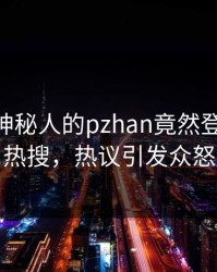 了解！神秘人的pzhan竟然登上pixiv热搜，热议引发众怒