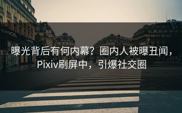 曝光背后有何内幕？圈内人被曝丑闻，Pixiv刷屏中，引爆社交圈
