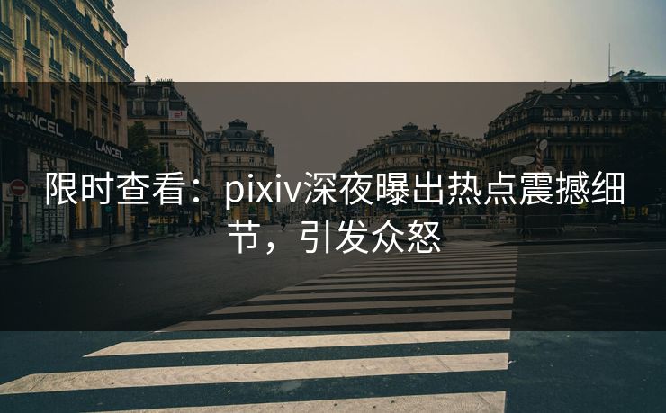限时查看：pixiv深夜曝出热点震撼细节，引发众怒
