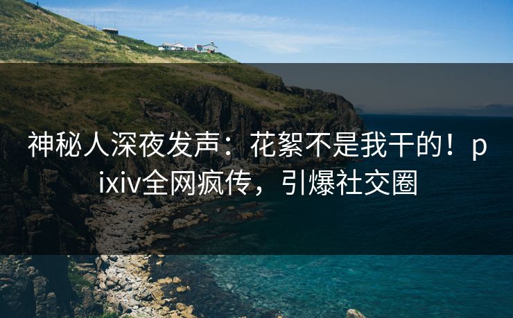 神秘人深夜发声：花絮不是我干的！pixiv全网疯传，引爆社交圈