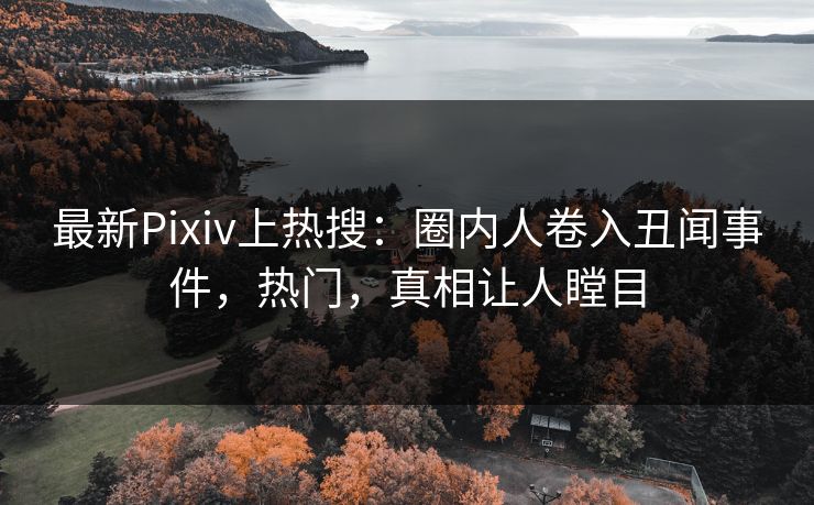 最新Pixiv上热搜：圈内人卷入丑闻事件，热门，真相让人瞠目