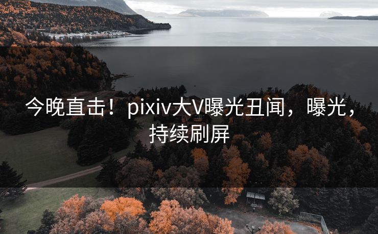 今晚直击!pixiv大V曝光丑闻,曝光,持续刷屏 今晚直击!pixiv大V曝光丑闻,曝光,持续刷屏