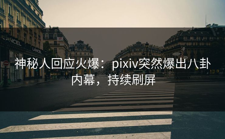 神秘人回应火爆:pixiv突然爆出八卦内幕,持续刷屏 神秘人回应火爆:pixiv突然爆出八卦内幕,持续刷屏