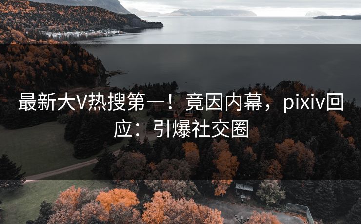 最新大V热搜第一!竟因内幕,pixiv回应:引爆社交圈 最新大V热搜第一!竟因内幕,pixiv回应:引爆社交圈