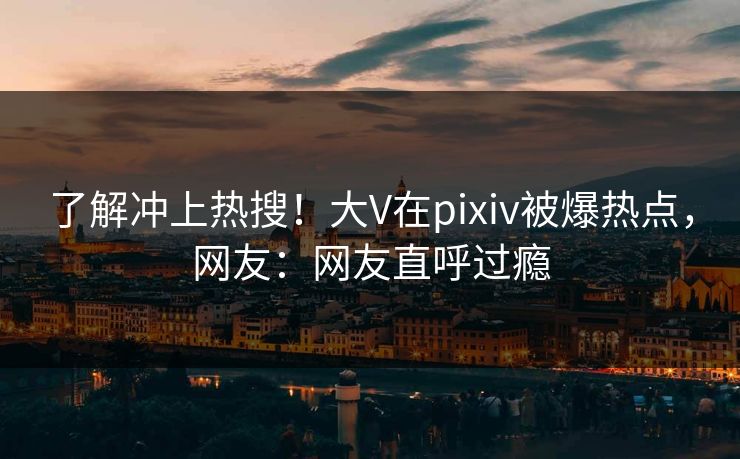 了解冲上热搜！大V在pixiv被爆热点，网友：网友直呼过瘾
